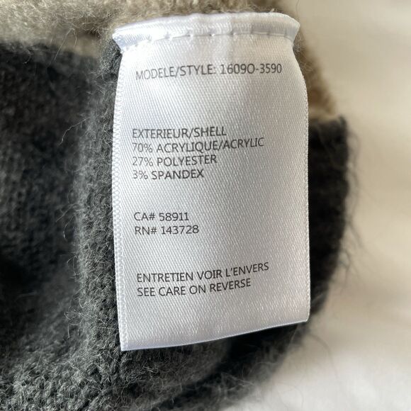 Tribal Colorblock Mock Neck Sweater Acrylic Throwback Top Womens Size M - Picture 7 of 9